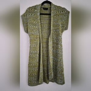 BcbgMaxazria Womens Green Knit Open Y2k Cardigan Size Medium